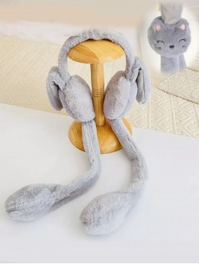 Cute Rabbit Ear Stand Up with a Press Earmuffs 